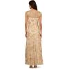 image:imageAdrianna Papell Womens Floral Embroidered Godet GownChampagne