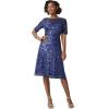 image:imageAdrianna Papell Womens Floral Embroidery GownSpecial Occasion DressNavy