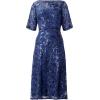 image:imageAdrianna Papell Womens Floral Embroidery GownSpecial Occasion DressNavy