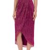 image:imageAdrianna Papell Womens Halter Crinkle Metallic DressMagenta