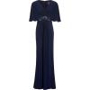 image:imageAdrianna Papell Womens Jersey Bead Cape GownMidnight