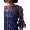 image:imageAdrianna Papell Womens Long 3D Floral Sequin GownLight Navy