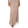 image:imageAdrianna Papell Womens Long Sleeve Bead Long DressMarble