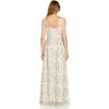 image:imageAdrianna Papell Womens Metallic Floral GownIvoryGold