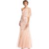 image:imageAdrianna Papell Womens One Shoulder Beaded DressBlush