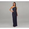 image:imageAdrianna Papell Womens One Shoulder Beaded DressDusty Navy