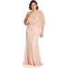 image:imageAdrianna Papell Womens One Shoulder Beaded DressNude