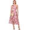image:imageAdrianna Papell Womens Printed HighLow DressPink Multi