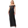 image:imageAdrianna Papell Womens Sequin Off The Shoulder GownBlack