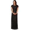 image:imageAdrianna Papell Womens ShortSleeve All Over Sequin GownBlack