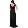 image:imageAdrianna Papell Womens ShortSleeve All Over Sequin GownBlack