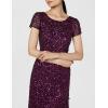 image:imageAdrianna Papell Womens ShortSleeve All Over Sequin GownCabernet