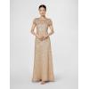 image:imageAdrianna Papell Womens ShortSleeve All Over Sequin GownChampagneGold