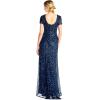 image:imageAdrianna Papell Womens ShortSleeve All Over Sequin GownDeep Blue