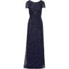 image:imageAdrianna Papell Womens ShortSleeve All Over Sequin GownNavy