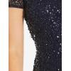 image:imageAdrianna Papell Womens ShortSleeve All Over Sequin GownNavy