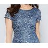 image:imageAdrianna Papell Womens ShortSleeve All Over Sequin GownNile