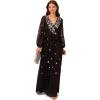 image:imageAdrianna Papell womens Plussize 34 Sleeve Beaded Illusion Gown With Sweetheart NecklineBlack Multi