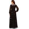 image:imageAdrianna Papell womens Plussize 34 Sleeve Beaded Illusion Gown With Sweetheart NecklineBlack Multi