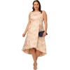 image:imageAdrianna Papell womens Plussize 34 Sleeve Beaded Illusion Gown With Sweetheart NecklineBlushGold