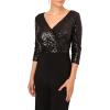 image:imageAdrianna Papell womens Sequin Faux Wrap JumpsuitBlack