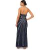 image:imageAidan Mattox Womens VNeck Halter Beaded GownNavy