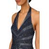 image:imageAidan Mattox Womens VNeck Halter Beaded GownNavy