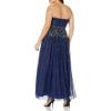 image:imageWomens Beaded Strapless GownNavy