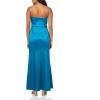 image:imageWomens Stretch Mikado Strapless GownDark Teal