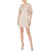 image:imageAdrianna Papell Short Beaded Dress DressChampagne Sand