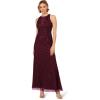 image:imageAdrianna Papell Womens Bead Halter Long DressNight Plum