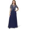 image:imageAdrianna Papell Womens Beaded Chiffon GownLight Navy