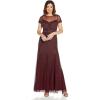 image:imageAdrianna Papell Womens Beaded Long GownDark Burgundy