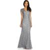 image:imageAdrianna Papell Womens Beaded Mermaid GownSpecial Occasion DressSterling