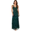 image:imageAdrianna Papell Womens Beaded Mesh Illusion DressGem Green