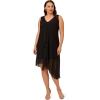 image:imageAdrianna Papell Womens Chiffon Jersey Dress Black