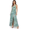 image:imageAdrianna Papell Womens Chiffon Leaf Long DressSlate
