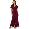 image:imageAdrianna Papell Womens Crepe and Chiffon GownCabernet