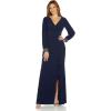 image:imageAdrianna Papell Womens Draped Jersey Beaded GownMidnight