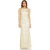 image:imageAdrianna Papell Womens Floral Embroidery Halter GownIvory Multi