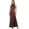 image:imageAdrianna Papell Womens Halter Slim Coulmn GownDark Brown