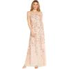 image:imageAdrianna Papell Womens Off Shoulder Beaded Vine GownPale Pink