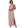 image:imageAdrianna Papell Womens One Shoulder Beaded DressStone