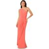 image:imageAdrianna Papell Womens One Shoulder Jersey Dress Red Wine 8Orange Coral