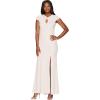 image:imageAdrianna Papell Womens Petite Long Metallic Knit Dress with TwistBlush