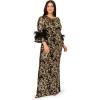 image:imageAdrianna Papell Womens Sequin Embroidered GownBlackGold