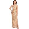 image:imageAdrianna Papell Womens Sequin One Shoulder GownChampagneGold Multi