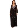 image:imageAdrianna Papell womens Plussize 34 Sleeve Beaded Illusion Gown With Sweetheart NecklineBlack Multi