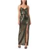 image:imageAidan Mattox Womens Halter Blouson GownBlackGold