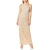 image:imageAidan by Aidan Mattox Womens Embroidered Lace Gown Blush 14